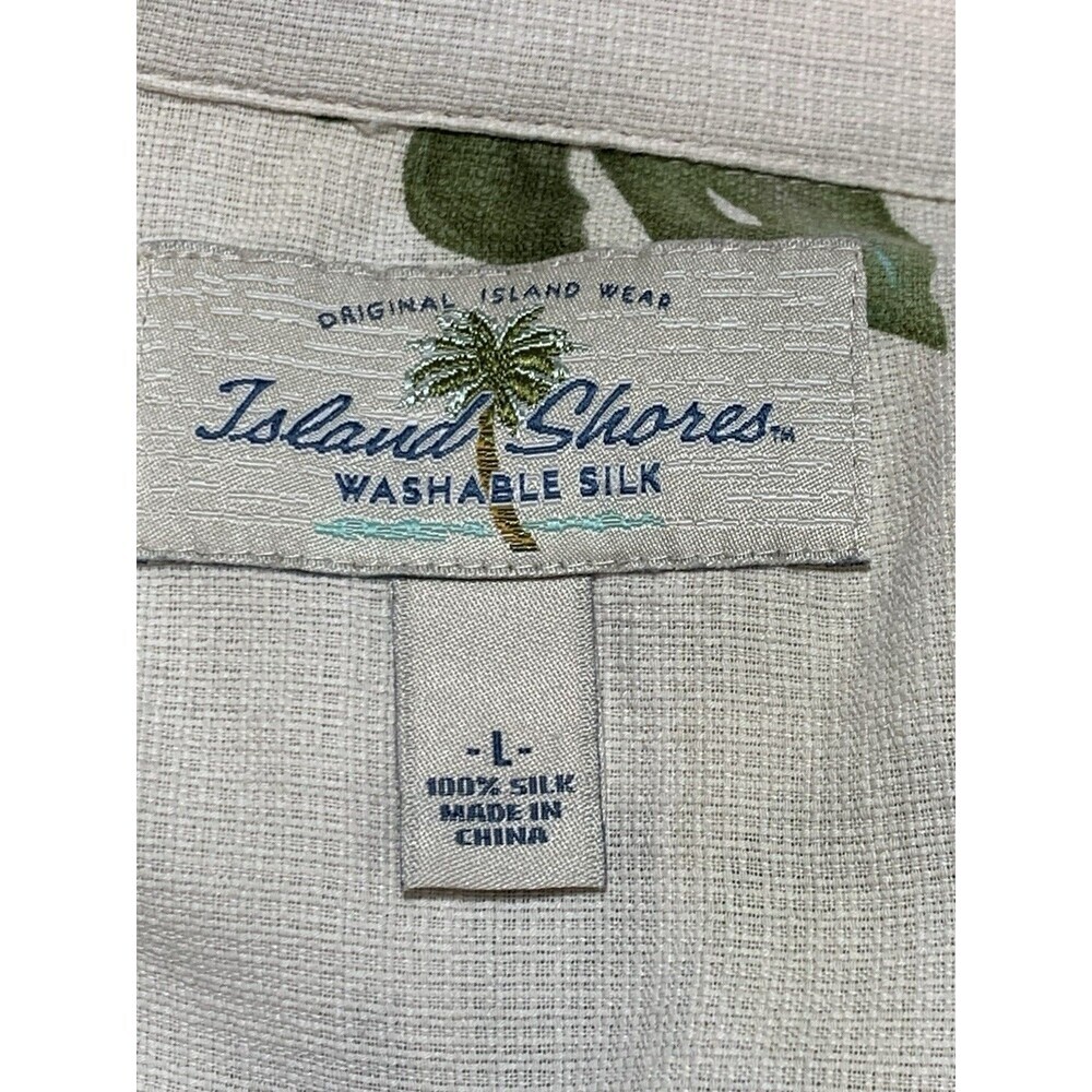 Island Shores Hawaiian Shirt Mens Large 100% Washable Silk Button Up Large - Picture 2 of 16